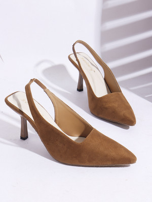 Dressberry Women Heels(Brown , 7)