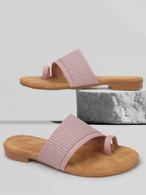 Avivastyle Women Flats(Pink , 8)