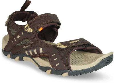 Sparx SS 485 Men Sports Sandals(Brown, Beige , 7)
