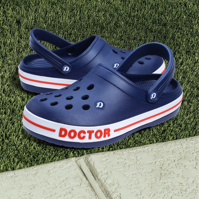 DOCTOR EXTRA SOFT Ultra Soft Casual Clogs/Sandals with Adjustable Back Strap for Gents/Boys D-502 Men Clogs(Navy , 7)