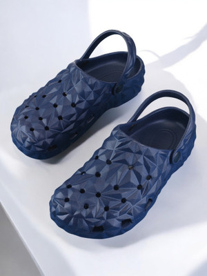 BIG FOX Diamond Cut Light Weight Eva Men Clogs(Blue , 7)