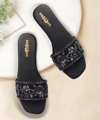 Bambam Women Flats(Black , 4)