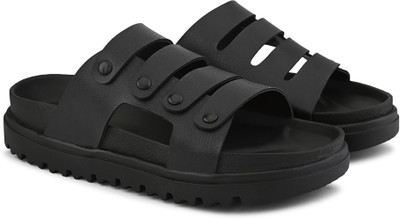Roadster Men Sandals(Black , 6)
