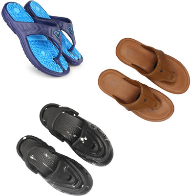 Vomoya Men Sandals(Blue, Tan, Black , 10)