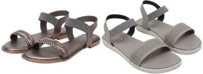 Kuhu Creations Women Flats(Grey, Grey , 6)