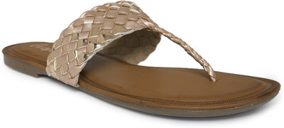 PEOPLE Women Flats(Gold , 4)
