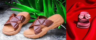 strivox Women Flats(White, Pink , 7)