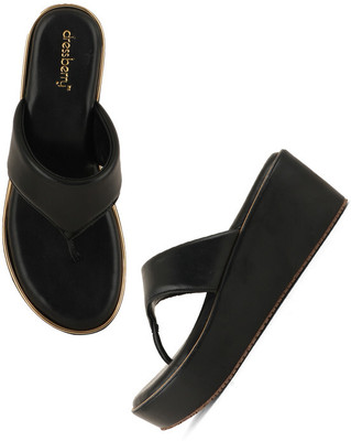 Dressberry Women Wedges(Black , 4)
