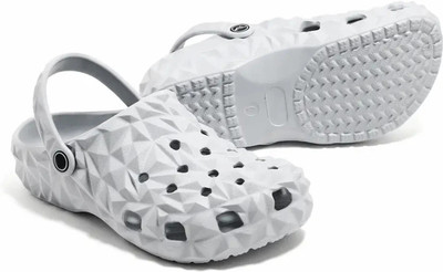 Footsace Men Clogs(Grey , 8)