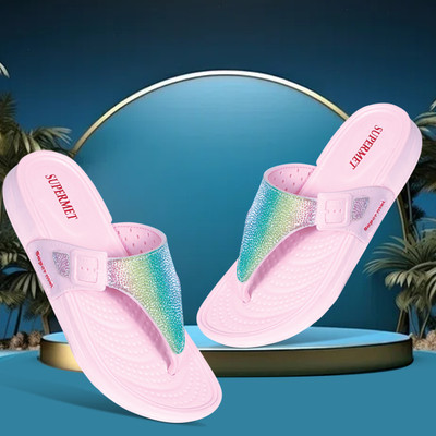 SUPERMET Women Casual(Pink , 5)