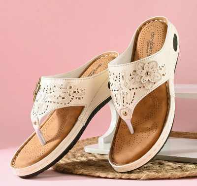 Dressberry Women Flats(Off White , 6)