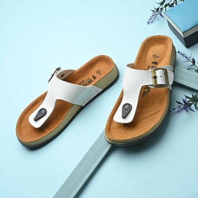 Urwa international Women Flats(White, Brown , 3)