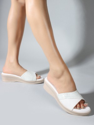 Colo Women White Wedges