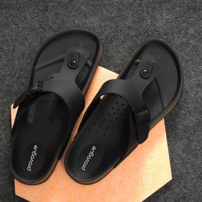 PROVOGUE Men Sandals(Black , 8)