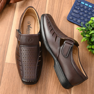 Vellinto Men Sandals(Brown , 9)