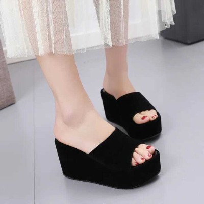 Kiwaoo Women Wedges(Black , 2)