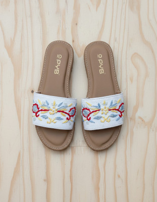 BYQB Women Flats(White , 6)