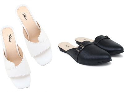 Todhwear Women Heels(Black, Black , 5)