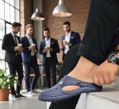 SATERRA Men Sandals(Navy , 10)