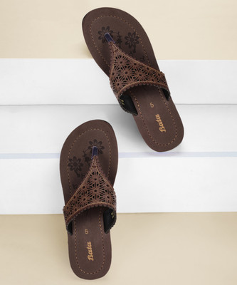 Bata Women Flats(Brown , 3)