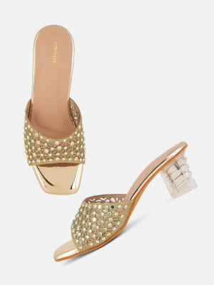 ANOUK Women Heels(Gold , 7)