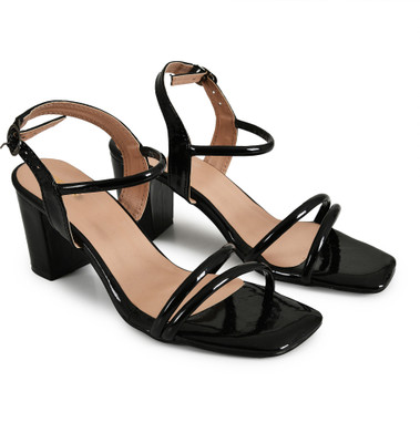 HELEEY Women Heels(Black , 9)