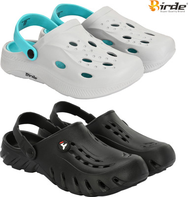 Birde Men Clogs(Grey, Black , 10)