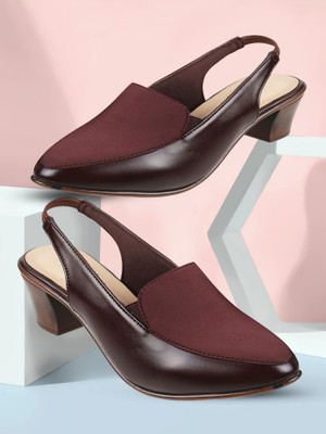 MOCHI Women Heels(Brown , 7)