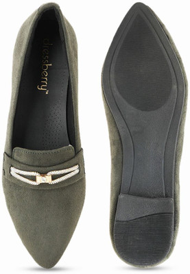 Dressberry Women Flats(Green , 8)