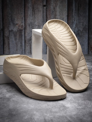 BERSACHE Men Slides(Beige , 8)