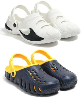 Ketolite Men Clogs(White, Navy , 9)