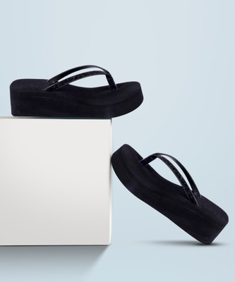 FA82 Women Slides(Black , 7)