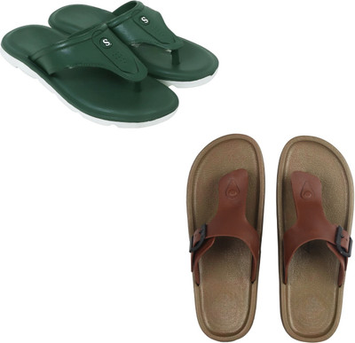 Vomoya Men Sandals(Green, Tan , 8)