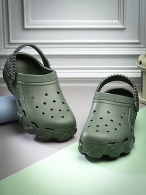 BERSACHE Men Slippers(Green , 8)