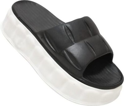 Shruveen Women Slides(Black , 4)