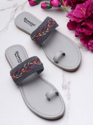 Shoestail Women Flats(Grey , 6)