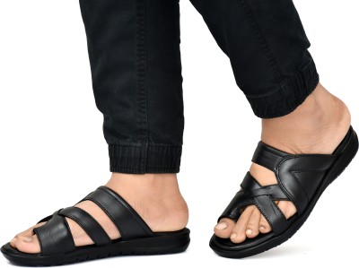 DODA Men Sandals(Black , 7)