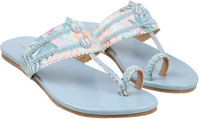 MOCHI Women Flats(Blue , 6)