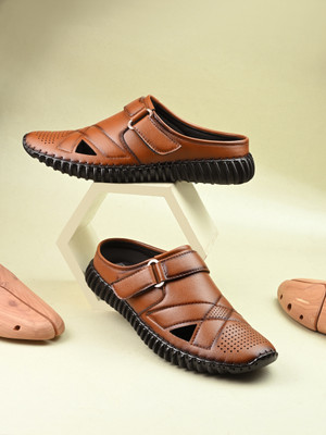 Bucik BCK9073 Lightweight Comfort Extra Soft Summer Trendy Premium Stylish Men Sandals(Tan , 6)