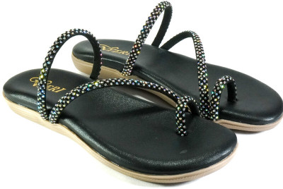 VYERI Women Flats(Black , 8)