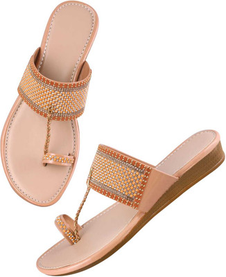 Balaji Hosiery Women Flats(Gold , 7)