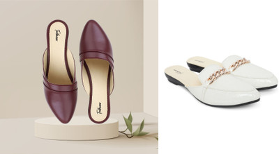 Todhwear Women Heels(Maroon, White , 5)