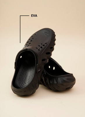 BIG FOX Gamblers Light Weight Eva Men Clogs(Black , 6)