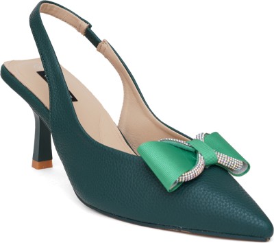 SHERRIF Women Heels(Green , 3)