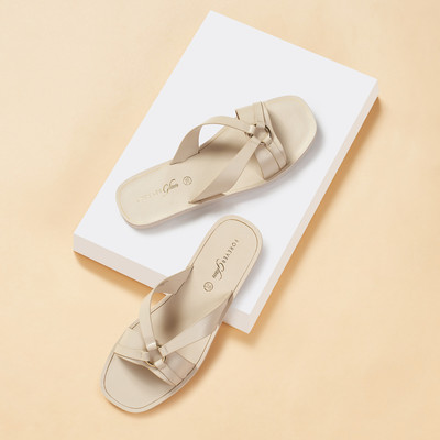 Forever Glam By Pantaloons Women Flats(White , 7)