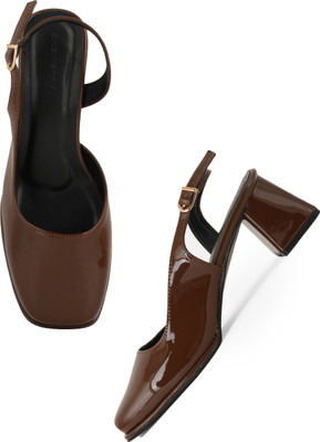 CHEMISTRY Women Heels(Brown , 5)
