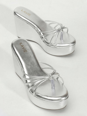 LAVIE Women Heels(Silver , 8)