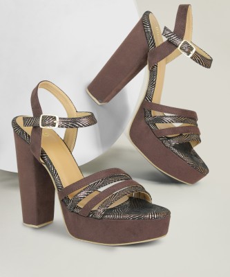 Inc.5 Women Heels(Brown , 4)