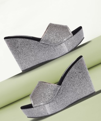 Vaniya Shoes Women Wedges(Grey , 3)