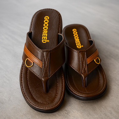 GOODREED Men Flats(Brown , 7)